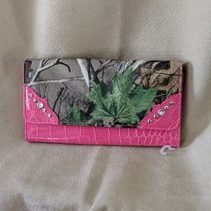 Pink Camo long wallet